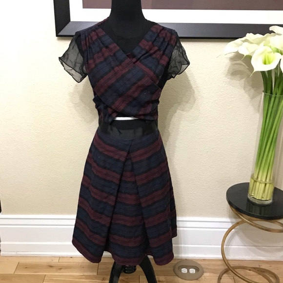 Worn once! Timo Weiland Annabelle Plaid Wool Dress - Picture 4 of 8